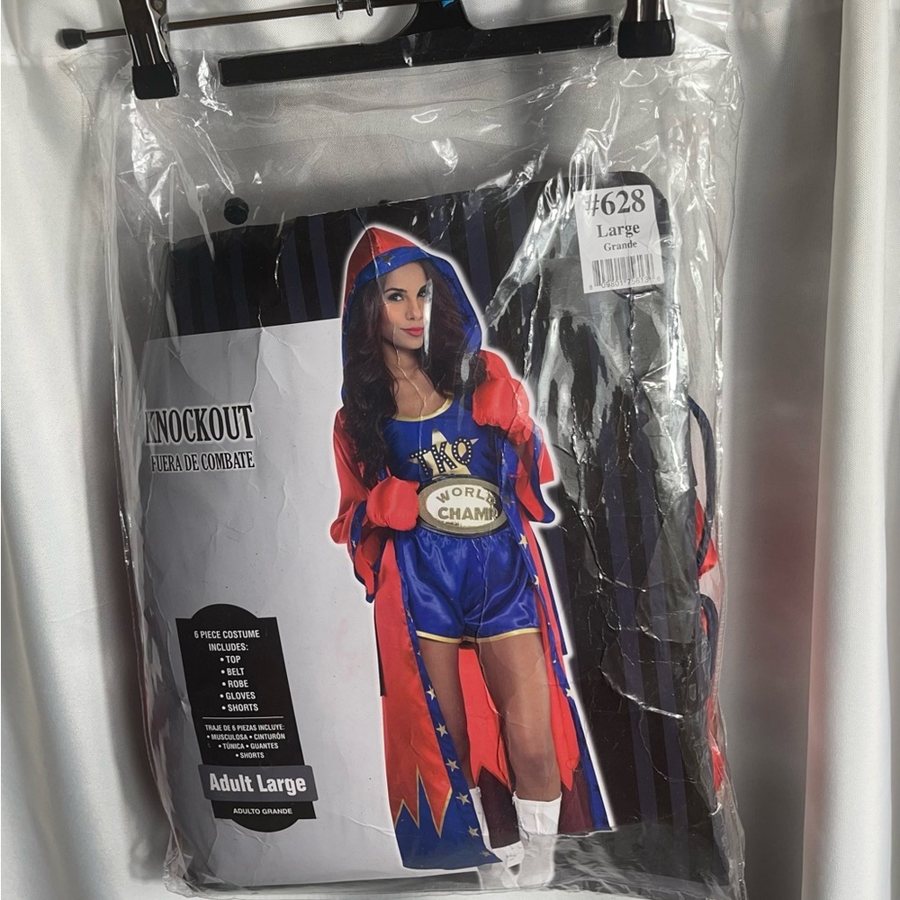 Halloween Costume Knockout Womens Boxing  6pcs. NWT Size L